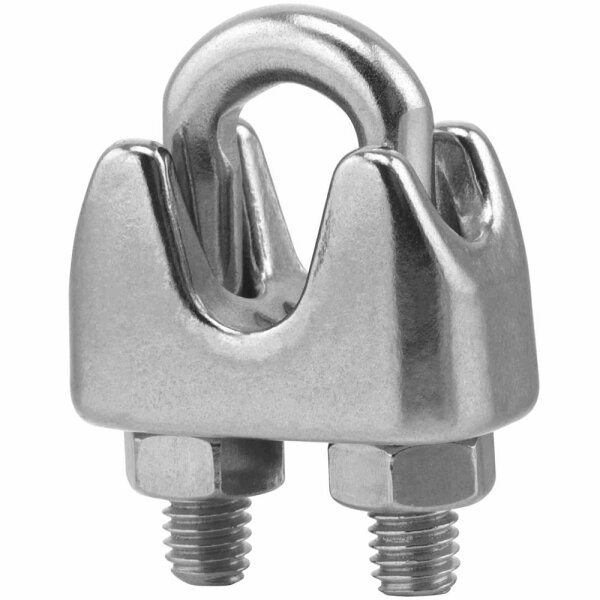Drahtseilklemme für D=4 mm hohe Form ähnl. DIN 741 Edelstahl A4
