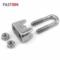 Drahtseilklemme für D=6 mm hohe Form ähnl. DIN 741 Edelstahl A4