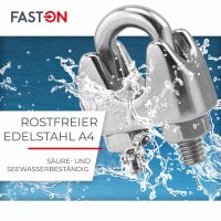 Drahtseilklemme für D=8 mm hohe Form ähnl. DIN...