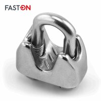 Drahtseilklemme für D=8 mm hohe Form ähnl. DIN 741 Edelstahl A4