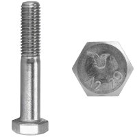 Sechskantschrauben M5x60 mit Schaft DIN 931 Edelstahl A2