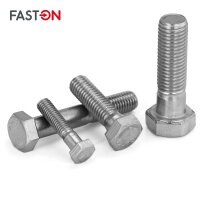 Sechskantschrauben M10x60 mit Schaft DIN 931 Edelstahl A2