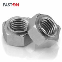 Sechskant-Schweißmuttern M5 DIN 929 Edelstahl A2