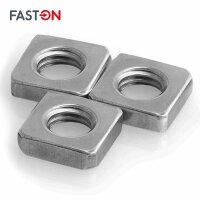 Vierkantmuttern M6 niedrige Form DIN 562 Edelstahl A2