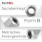 Sechskantmuttern 1,5 d hoch Form B DIN 6330 Edelstahl A2