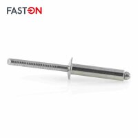 Blindnieten 4,0x12 mm mit Flachkopf DIN 7337 Edelstahl A2