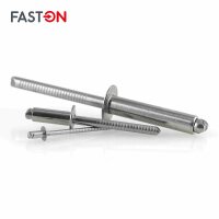 Blindnieten 4,0x14 mm mit Flachkopf DIN 7337 Edelstahl A2