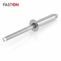 Blindnieten 4,0x10 mm Senkkopf DIN 7337 Edelstahl A2