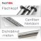 Dichtblindnieten 4,8x14 mit Flachkopf gerillter Nietdorn ISO 16585 Edelstahl A2
