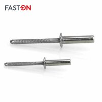 Dichtblindnieten 4,8x16 mit Flachkopf gerillter Nietdorn ISO 16585 Edelstahl A2