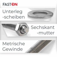 Ankerstangen M12x160 Edelstahl A4