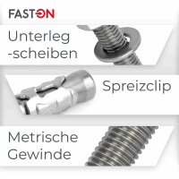 Bolzenanker 12,0x45/145 Edelstahl A4