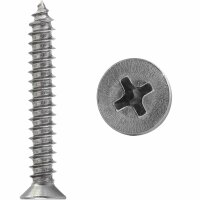 Senk-Blechschrauben 6,3x25 Kreuzschlitz (PH) Edelstahl A2...