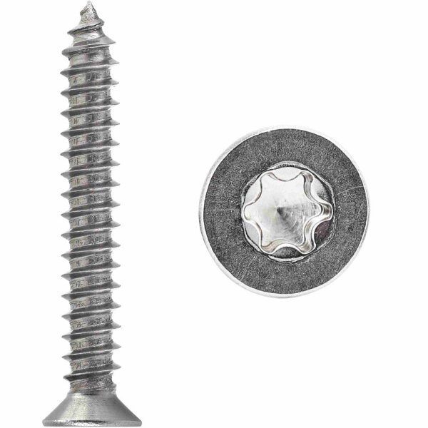 Senk-Blechschrauben 2,9x16 TX Innensechsrund (ISR) Edelstahl A2 DIN 7982