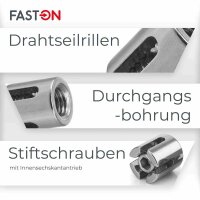 Kreuzklemme Offen 3mm Edelstahl A4
