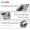 Kreuzklemme Offen 3mm Edelstahl A4