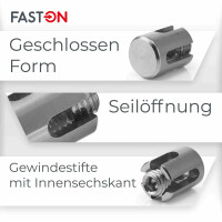 Kreuzklemme Geschlossen 3mm Edelstahl A4