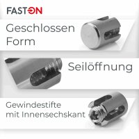 Kreuzklemme Geschlossen 5mm Edelstahl A4