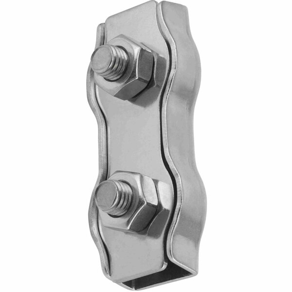 Duplex Drahtseilklemme 4 mm aus Edelstahl A4