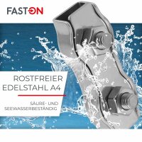 Duplex Drahtseilklemme 6 mm aus Edelstahl A4