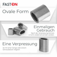 Pressklemme Edelstahl 1mm