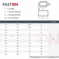 Pressklemme Edelstahl 6mm