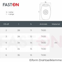 Drahtseilklemme Eiform 3mm