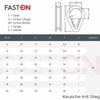 Kausche Mit Steg 12mm
