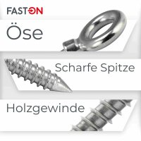 Augbolzen Holzgewinde 8x60mm