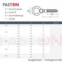 Augbolzen Holzgewinde 8x60mm