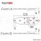 Scharnier Form B 129x40mm Edelstahl A2