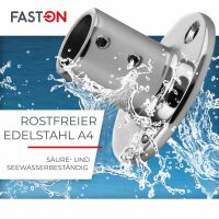 Relingfuss 90° rund 22mm