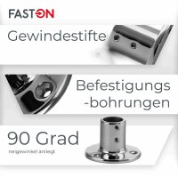Relingfuss 90° rund 22mm
