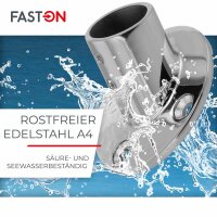 Relingfuss 60° rund 22mm