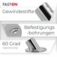 Relingfuss 60° rund 22mm