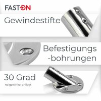 Relingfuss 30° rund 22mm