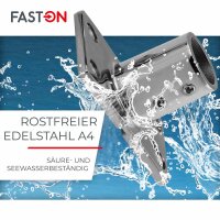 Relingfuss 90° Edelstahl A4 22mm
