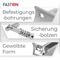 Verdeckbeschlag 22mm Basis Gewölbt