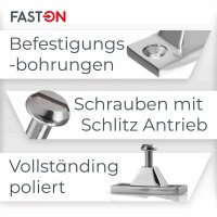 Verdeckbeschlag 50x23x18mm Edelstahl A4
