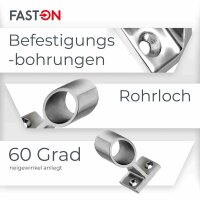 Handlaufdurchlass 60° 22mm
