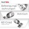 Handlaufdurchlass 60° 22mm
