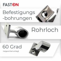 Handlaufendstück 60° 22mm