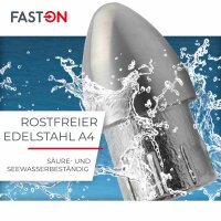 Rohrendstück 22mm Edelstahl A4