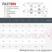 Belegklampe 50mm rund