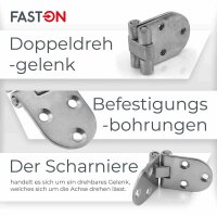 Scharniere 30x80x2mm Tisch Edelstahl A2