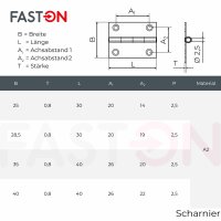 Scharniere 35mm Edelstahl A2