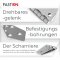 Scharnier 95x60x2mm Edelstahl A2