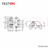 Scharniere 6 mm Dicke