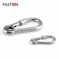 Karabinerhaken 80mm Mit Muttern mit Kausche