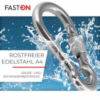 Karabinerhaken 100mm Mit Muttern mit Kausche